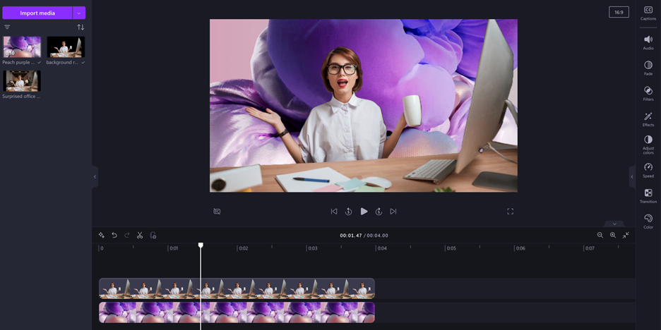 Clipchamp IA reducción de ruido y eliminación de fondo